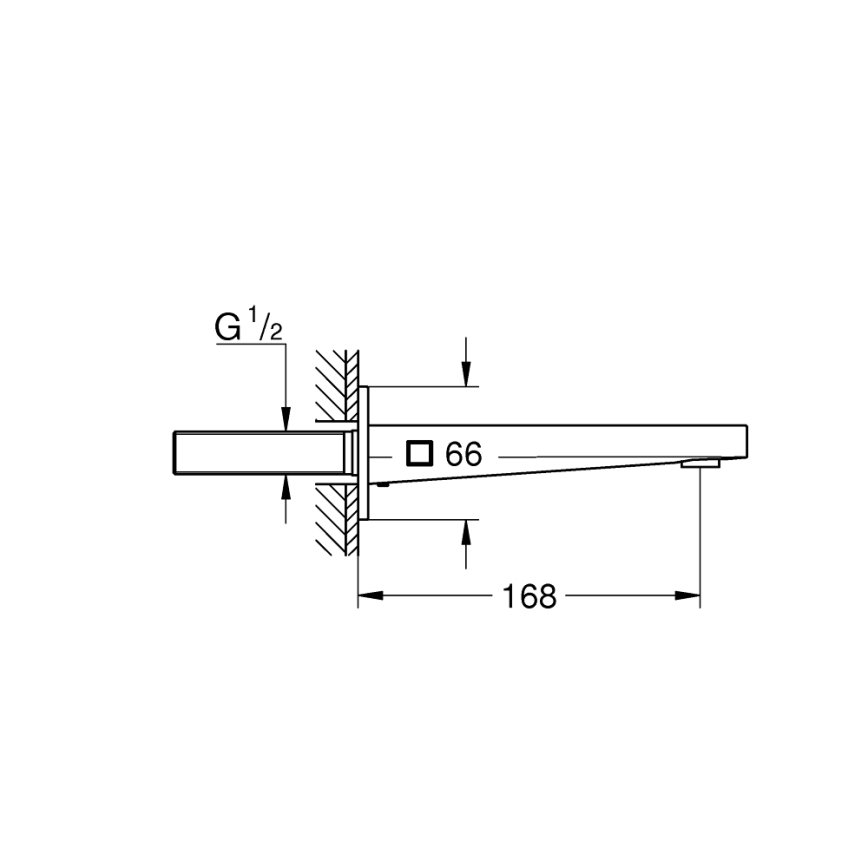 GROHE 13404003 - Ammeen tyhjennysventtiili PLUS 168 mm kiiltävä kromi