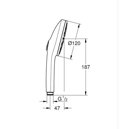 GROHE 134863DL00 - Käsisuihku VITALIO JOY+ 120 mm kuparinvärinen