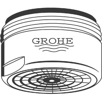 GROHE 13929000 - Hanan ilmasekoitin M 24 × 1, kiiltävä kromi