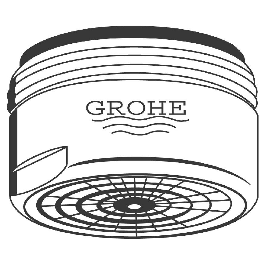 GROHE 13929000 - Hanan ilmasekoitin M 24 × 1, kiiltävä kromi
