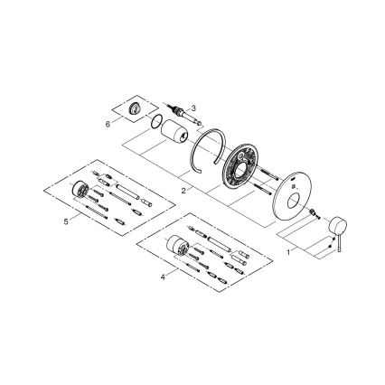GROHE 19285001 - Kylpyammehana piilotettuun asennukseen ESSENCE kiiltävä kromi