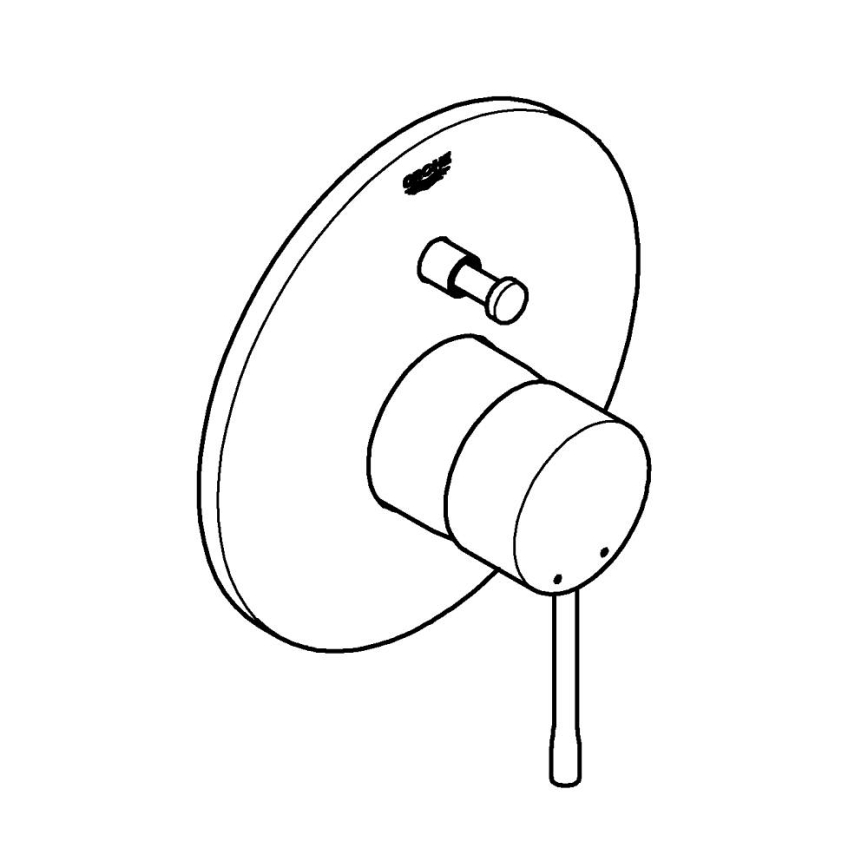 GROHE 19285001 - Kylpyammehana piilotettuun asennukseen ESSENCE kiiltävä kromi