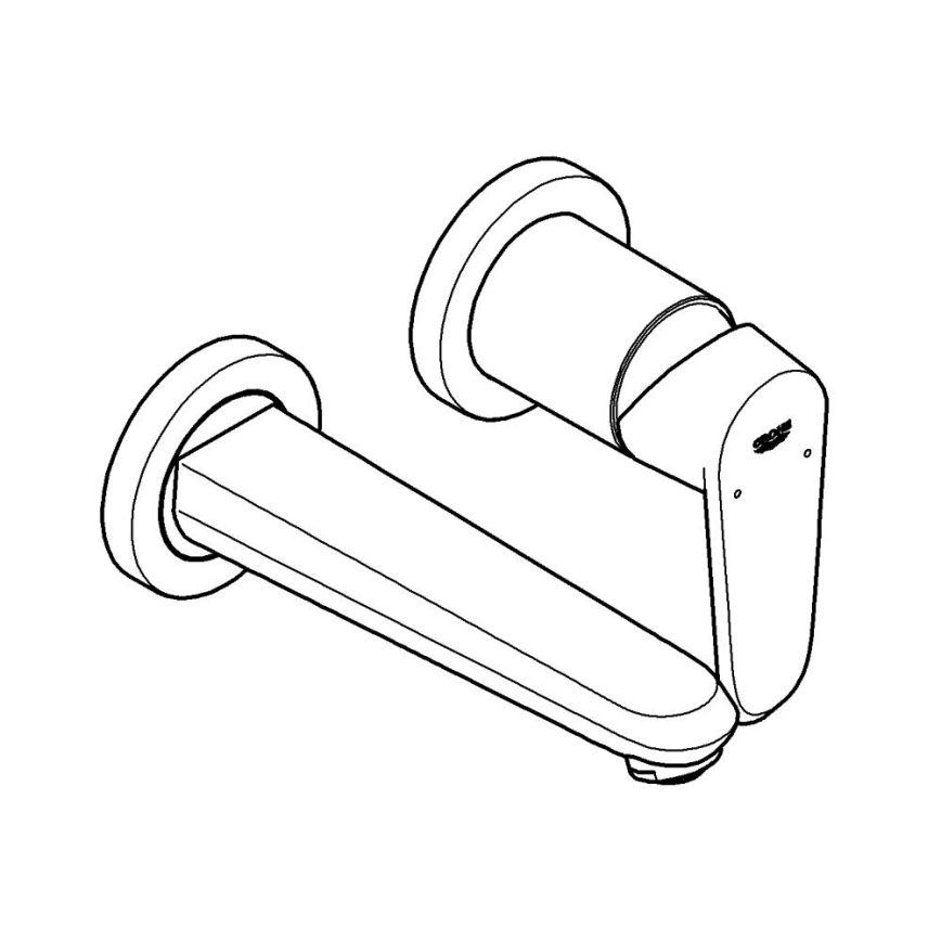 GROHE 19573002 - EURODISC COSMOPOLITAN 2-reikäinen pesuallashana 11x17 cm, kromattu