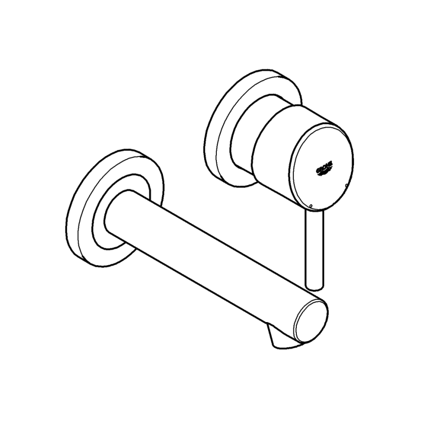 GROHE 19575001 - CONCETTO 147 mm kaksireikäinen pesuallashana, kiiltävä kromi