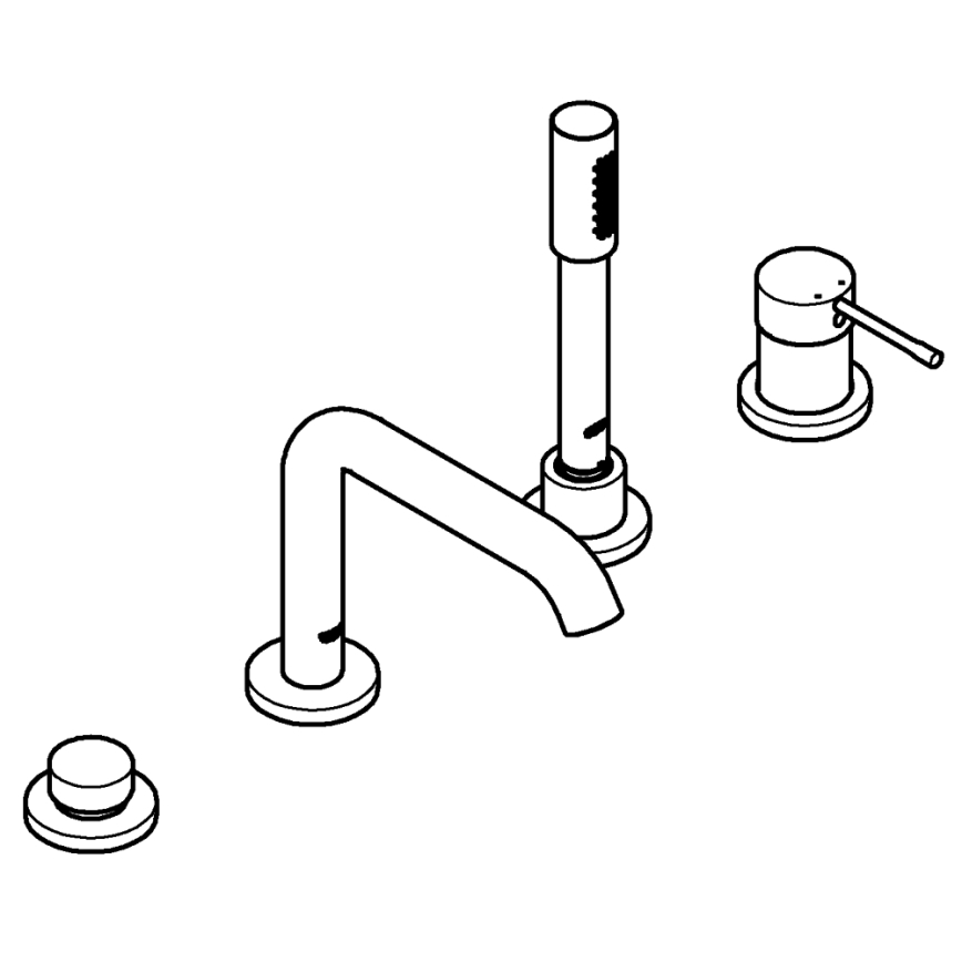 GROHE 19578DL1 - ESSENCE nelireikäinen ammehana, pronssinvärinen