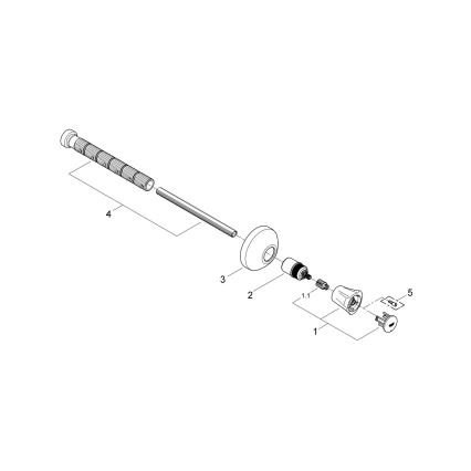 GROHE 19806001 - COSTA L 20-200 mm piilotetun venttiilin kansiosa, kiiltävä kromi