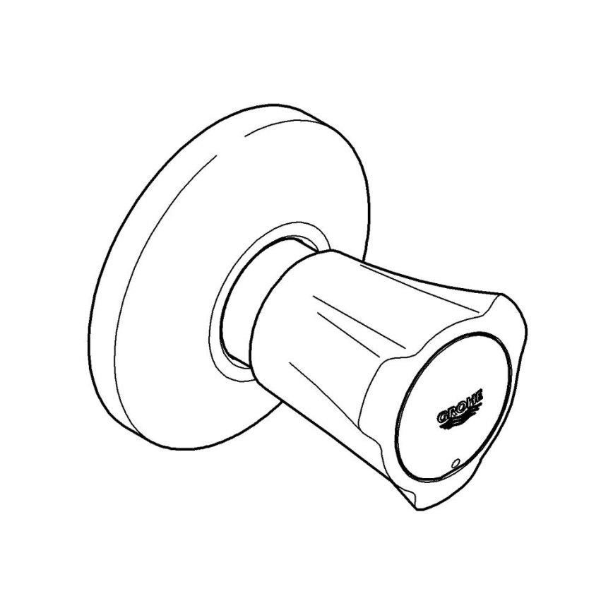 GROHE 19855001 - Piiloasennetun venttiilin yläosa COSTA L 10-35 mm kiiltävä kromi