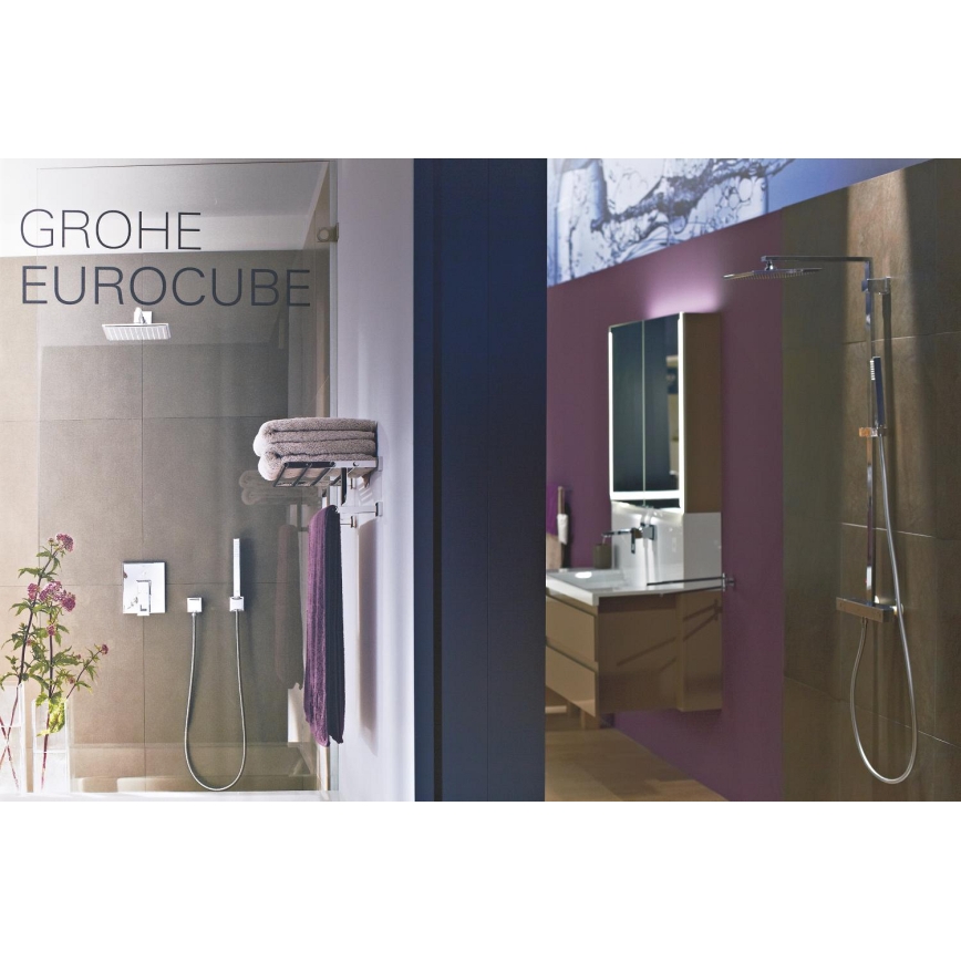 GROHE 19895000 - EUROCUBE 171 mm 2-reikäinen pesuallashana, kiiltävä kromi