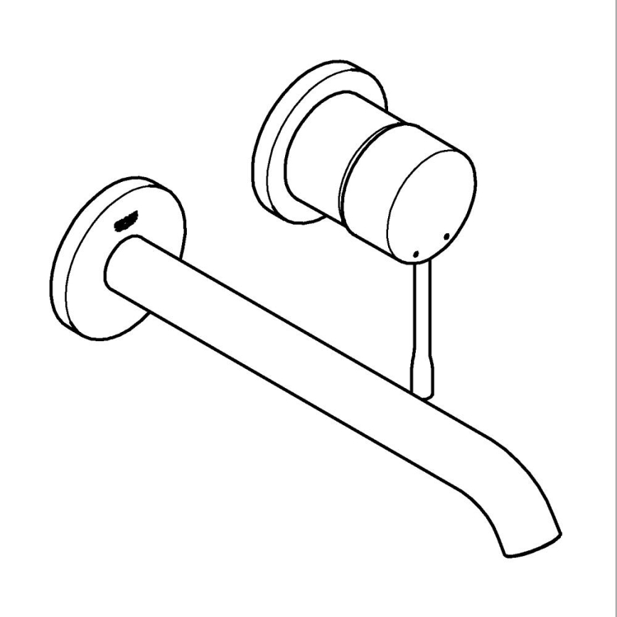 GROHE 19967DC1 - ESSENCE 230 mm kaksireikäinen pesuallashana, ruostumaton teräs