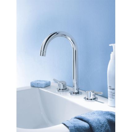 GROHE 20216001 - Kolmireikäinen pesuallashana CONCETTO DN 15 koko L kromi