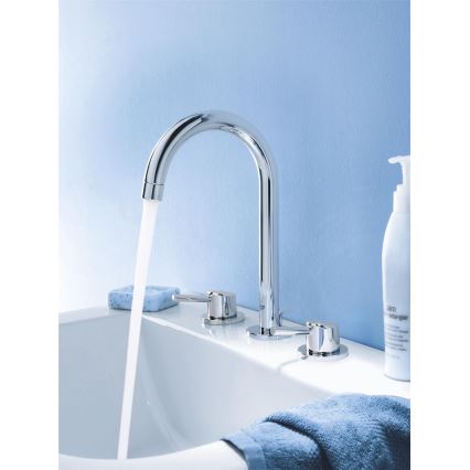 GROHE 20216001 - Kolmireikäinen pesuallashana CONCETTO DN 15 koko L kromi