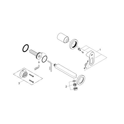 GROHE 20289000 - Kaksireikäinen pesuallashana BAULOOP 110 mm kiiltävä kromi