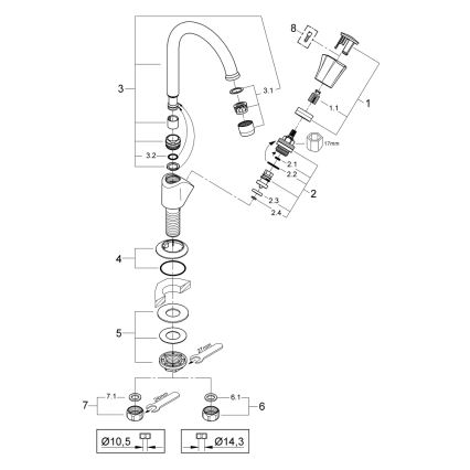 GROHE 20393001 - COSTA L pystöventtiili DN 15, kiiltävä kromi