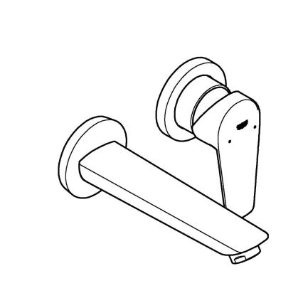 GROHE 20474001 - Pesuallashana piilotettuun asennukseen 177 mm, kiiltävä kromi