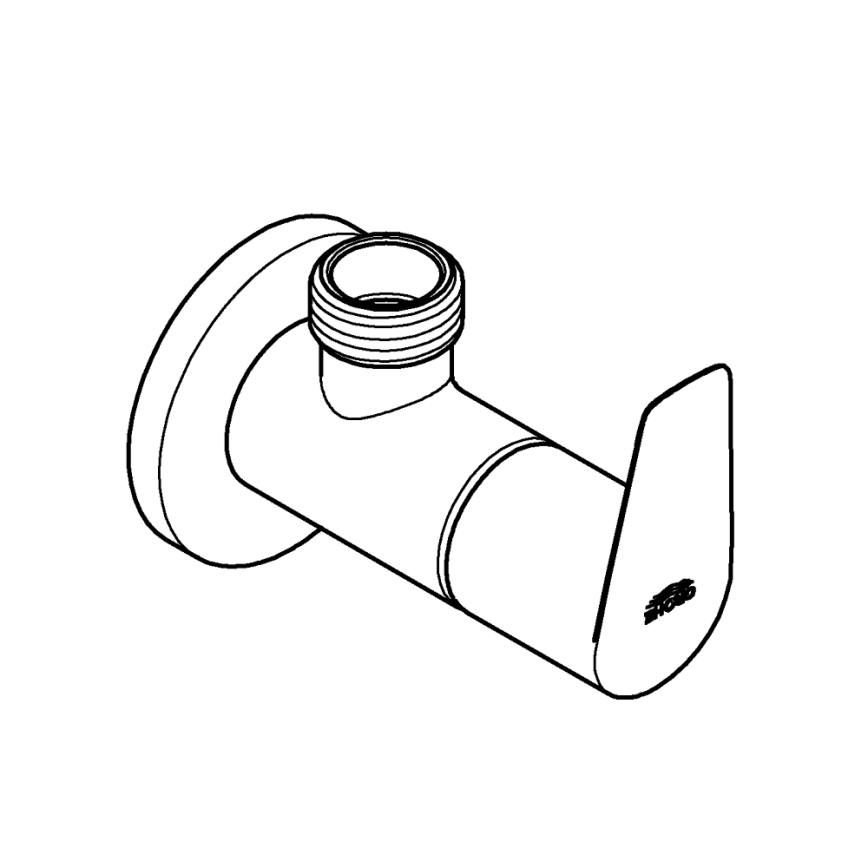 GROHE 22009001 - Kulmaventtiili DN 15 kiiltävä kromi