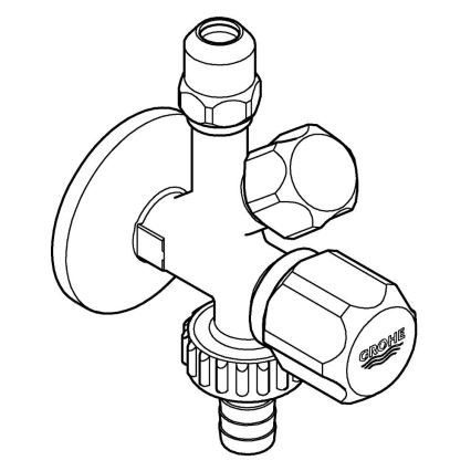 GROHE 22035000 - Kombi-kulmaventtiili UNIVERSAL DN 15, kiiltävä kromi