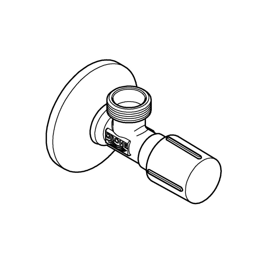 GROHE 22043000 - Kulmaventtiili UNIVERSAL DN 15, kiiltävä kromi