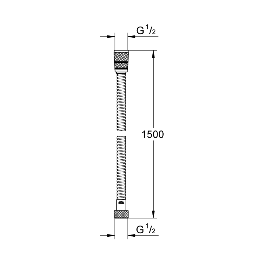 GROHE 22101000 - Suihkuletku VITALIOFLEX METAL LONG-LIFE 1500 mm kromi