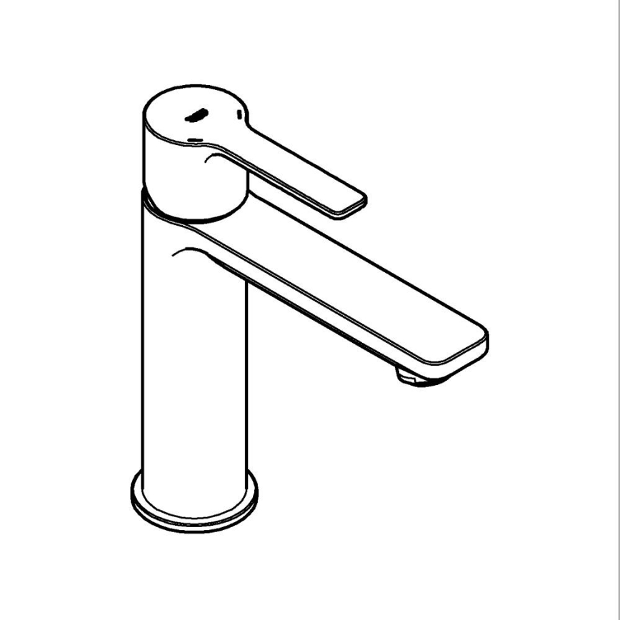 GROHE 23106AL1 - Pesuallashana LINEARE, koko S, grafiitti