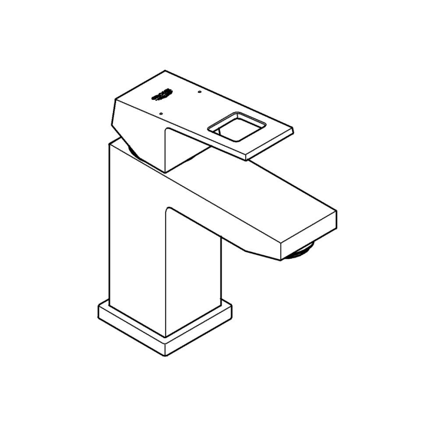 GROHE 2313200E - Pesuallashana EUROCUBE, koko S, kiiltävä kromi