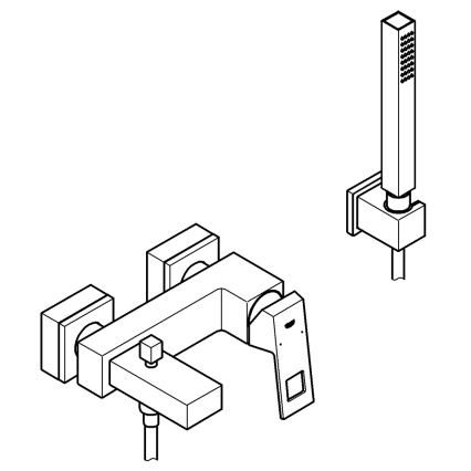 GROHE 23141000 - EUROCUBE ammehana DN 15 kiillotettu kromi