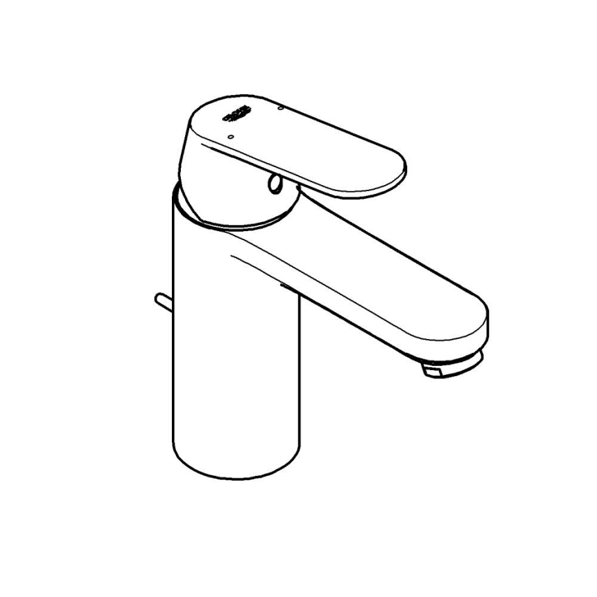 GROHE 23325000 - EUROSMART COSMOPOLITAN pesuallashana, M-koko, kromi