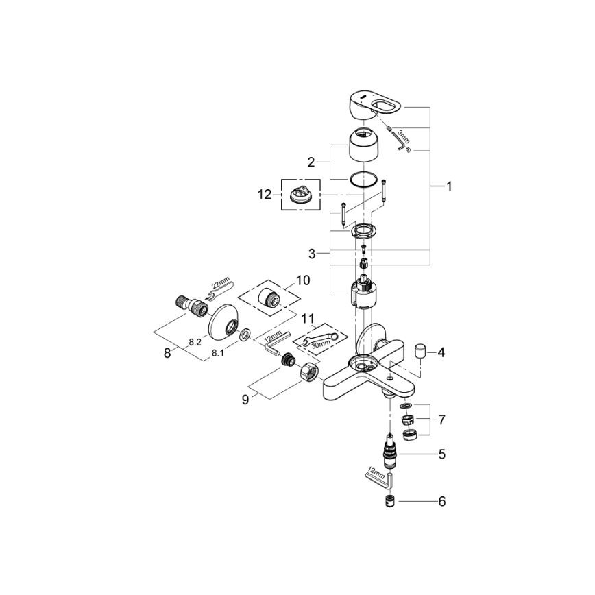 GROHE 23341000 - Ammehana BAULOOP DN 15 kiiltävä kromi