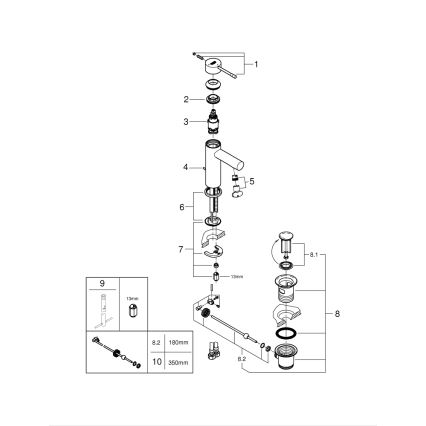 GROHE 23379001 - ESSENCE pesuallashana kiiltävä kromi