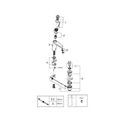 GROHE 23427000 - EURODISC JOY lavuaarihana DN 15, koko M, kiiltävä kromi
