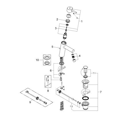 GROHE 23450001 - CONCETTO M pesuallashana, kiiltävä kromi