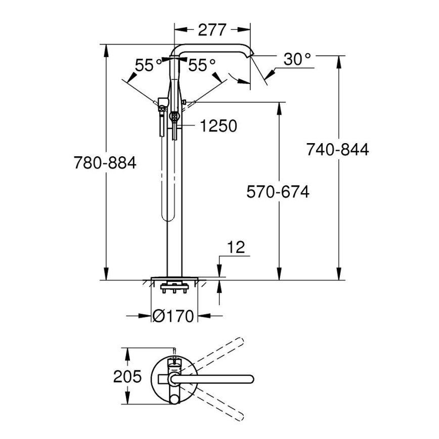 GROHE 23491DC1 - Ammehana ESSENCE 277 mm, ruostumaton teräs
