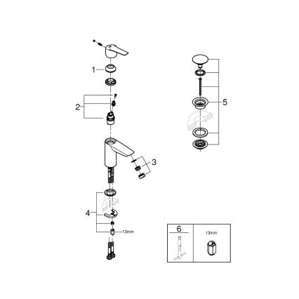 GROHE 23550002 - Pesuallosekoitin START DN 15 kiiltävä kromi