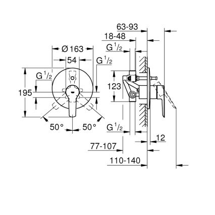 GROHE 23558002 - START-ammehana, kiiltävä kromi