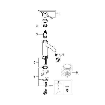 GROHE 23590DA1 - Pesuallashana ESSENCE DN 15 pronssinvärinen