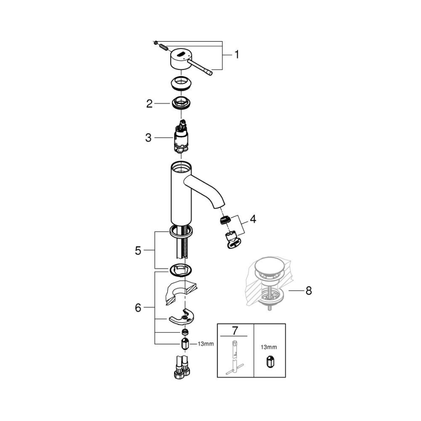 GROHE 23590DA1 - Pesuallashana ESSENCE DN 15 pronssinvärinen