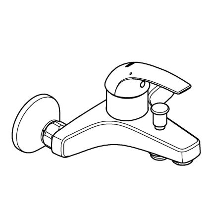 GROHE 23599000 - EUROSMART kylpyammeen hana DN 15, kiiltävä kromi