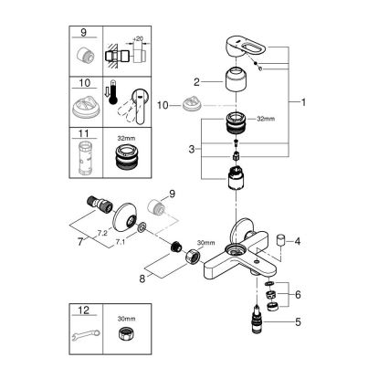 GROHE 23603000 - BAULOOP ammehana DN 15, kiiltävä kromi