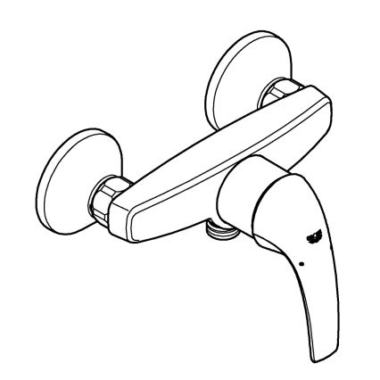 GROHE 23631000 - Suihkuhana BAUCURVE 150 mm kiiltävä kromi