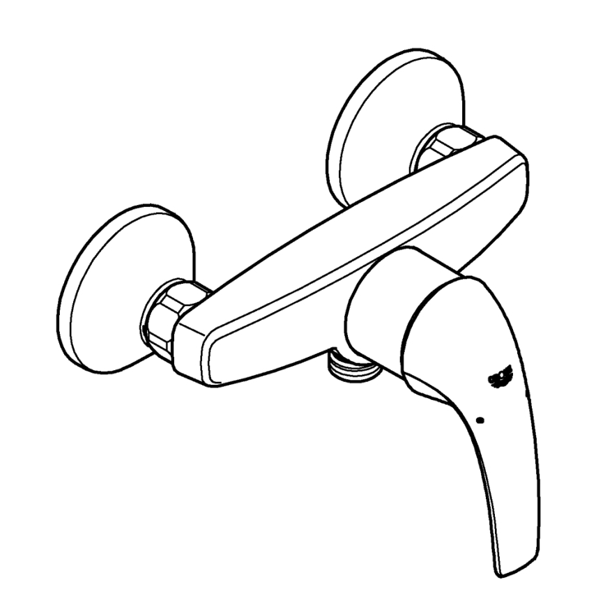 GROHE 23631000 - Suihkuhana BAUCURVE 150 mm kiiltävä kromi