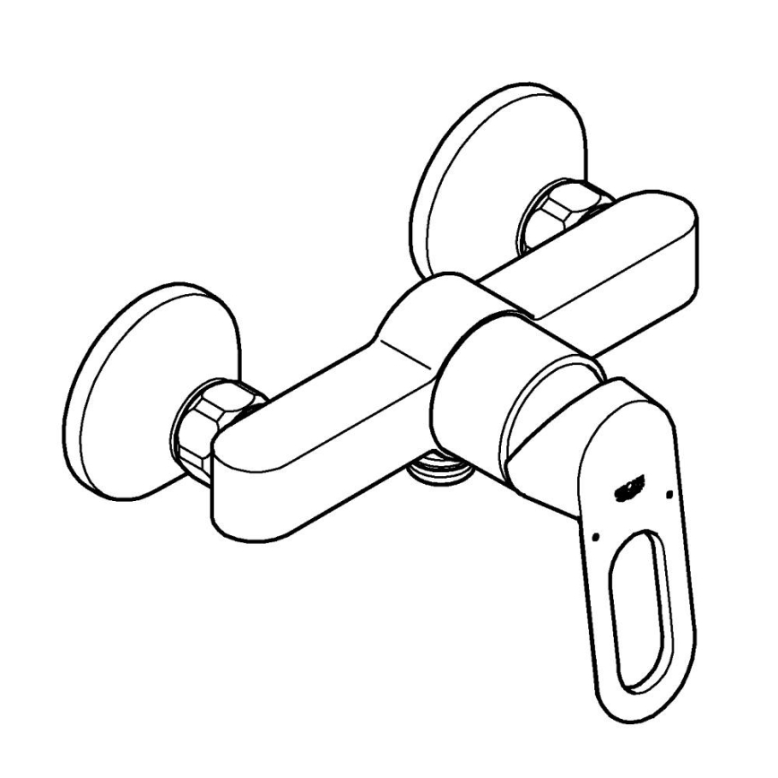 GROHE 23634000 - BAULOOP-suihkuhana DN 15, kiiltävä kromi