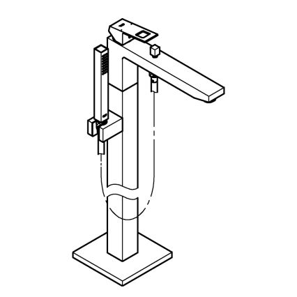 GROHE 23672001 - EUROCUBE 298 mm kylpyammehana, kiiltävä kromi
