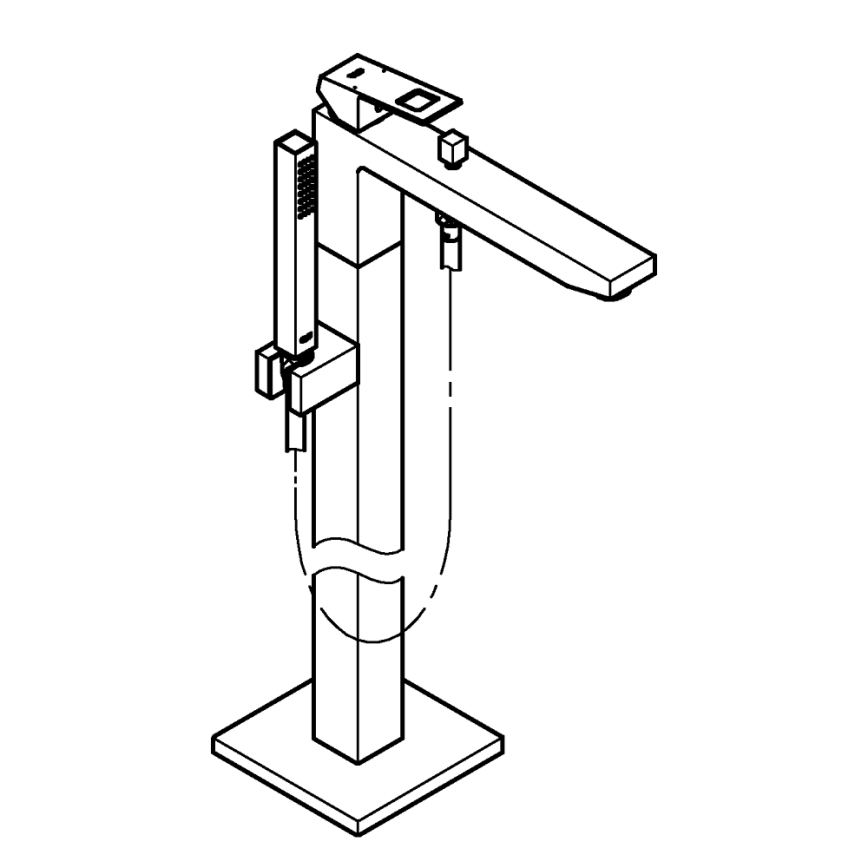 GROHE 23672001 - EUROCUBE ammehana 298 mm, kiiltävä kromi