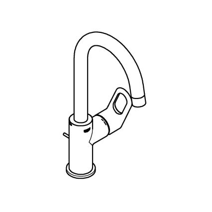 GROHE 23763000 - Pesuallashana BAULOOP koko L kiiltävä kromi