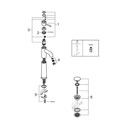GROHE 23784000 - Pesuallashana START CLASSIC 357 mm kiiltävä kromi