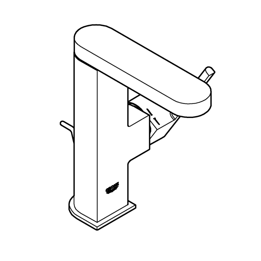GROHE 23871003 - Pesuallashana PLUS, koko M, kiiltävä kromi