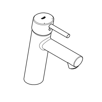 GROHE 23932001 - Pesuallashana EUROSMART, koko M, kiiltävä kromi