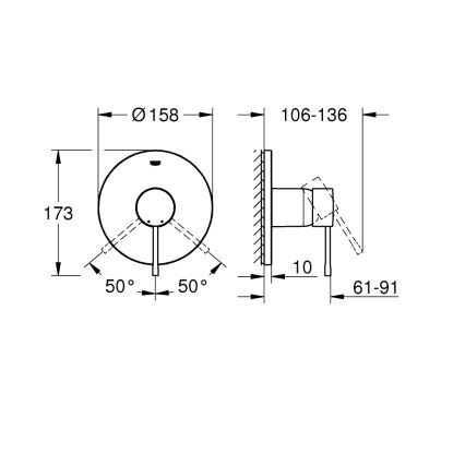 GROHE 24057GN1 - ESSENCE-suihkuhana, harjattu kulta