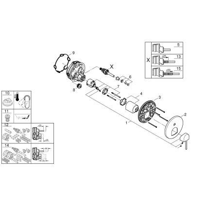 GROHE 24060003 - PLUS hana kiiltävä kromi