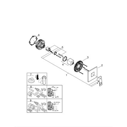 GROHE 24061000 - EUROCUBE-suihkuhana, kiiltävä kromi