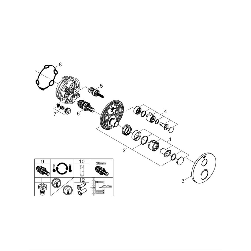 GROHE 24075000 - GROHTHERM-termostaattinen suihkuhana, kiiltävä kromi